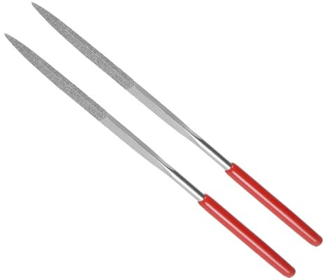 CoCud Lima Ago Rivestita in Diamante | Grana 150, Attacco 4mm, Lunghezza 160mm | Lima Triangolare Rivestita in Diamante - (Applicazioni: Metallo, Vetro, Pietra), 2Pz