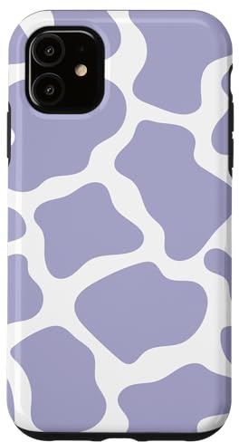 iPhone 11 Cow Print Pattern in Lilac Pastel Purple Lavender Case