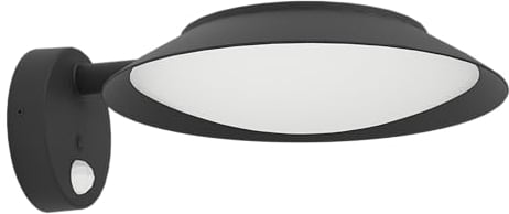 EGLO LED Wandlampe außen Cerrisi, Outdoor Solarlampe mit Bewegungsmelder, Außenlampe solar aus schwarzem Kunststoff, Außenbeleuchtung IP44