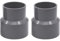 Uotyle PVC Rohr Verbindungsstück DWV Rohrverschraubung 63mm x 50mm Grau Pack of 2