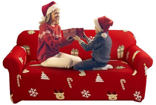 Printed Sofa Cover, Soft Furniture Protector, Removable Couch Cover, Washable Sofa Slipcover, Dustproof Couch Protector, Single Sofa Slipcover, Combination Sofas Cover, Festive Sofas Slipcover,