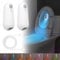 WC-Nachtlicht Sensor Aufladbare, 2 Stück Toilette NachtLicht mit Bewegungsmelder, 8 Farben Nachtlampe für Badezimmer, Flur, Treppe im Haus