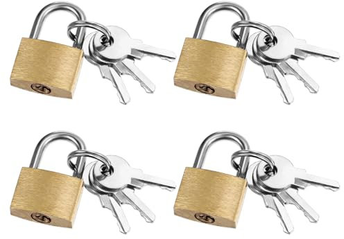 4 Stück Schloss Mit Schlüssel Vorhängeschloss Kofferschloss Für Flugreisen Gepäckschlösser Mit Schlüssel Mini Vorhängeschloss Gepäckschlösser Luggage Locks Hangschloss Für Gepäck Reisetaschen Koffer