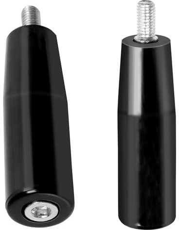 GLARKS 2pcs M8 x 80mm Revolving Handle, Black Revolving-Handwheel Machine Handles, Trailer Jack Knob for Milling Machine and Hose Reel, Table Saw Adjusting