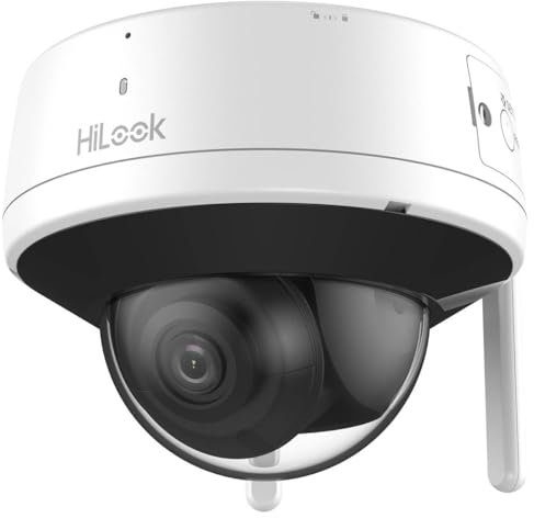 HiLook by HIKVISION WLAN Dome-Kamera 4MP, Überwachungskamera für außen, Nachtsicht, 2-Wege-Kommunikation, Bewegungserkennung, SD-Karten-Slot, IP66 wetterfest, WLAN Kamera zur Deckenmontage