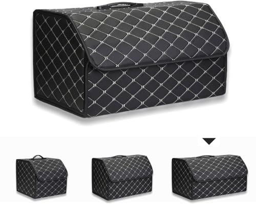 WEDSLK Kofferraum Organizer für Ford Ranger, Kofferraumtasche, Zusammenklappbarer Auto Organizer Kofferraum, Aufbewahrungskoffer,Black-L