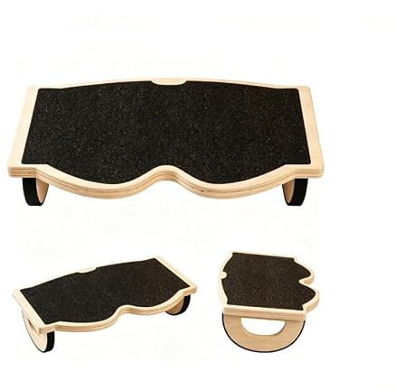 Ecofocet Repose Pied Bureau Bois, Repose Pied Ergonomique avec Surface Antidérapante, Repose-pieds avec Design à Bascule, Repose-pieds Réglable IdéAl pour le Bureau et la Maison