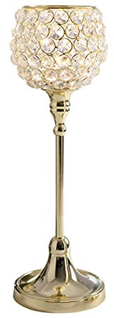 Artra Design GmbH Kristall Kerzenständer Marie M in Gold Teelichthalter Kerzenhalter Kerzenleuchter Tischdeko Gastgeschenke