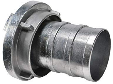 Helo Storz Saugkupplung 3 Zoll (Typ B) aus Aluminium, Standard Feuerwehrschlauch Bauschlauch Kupplung mit Schlauchtülle (für 75 mm Schlauch Innendurchmesser)