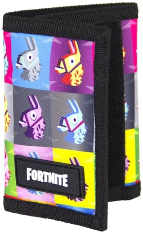 FORTNITE Unisex-Erwachsene Multiplier Triple Fold Wallet Geldb rse, Schwarz/Mehrfarbig, Einheitsgröße EU