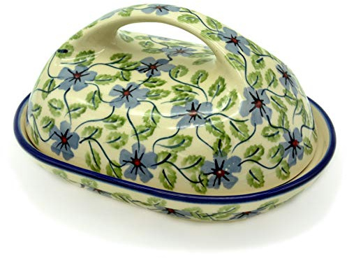 Bunzlauer keramik Original Butterdose für 250 g oval mit grossem Griff (Dekor Tabea)