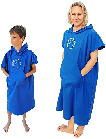 SwimCell Microfibre Changing Robe - Lightweight Towel Poncho | Quick Drying Surf Changing Towel with Hood & Pocket - Opens into a Large Beach Towel. For Women, Men and Kids.