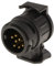 CABLEPELADO Adaptador de Remolque de 13 a 7 Pines 12V Negro