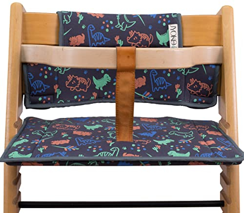JYOKO KIDS Hochstuhl Kissen kompatibel mit stokke tripp trapp (Happy Dino)