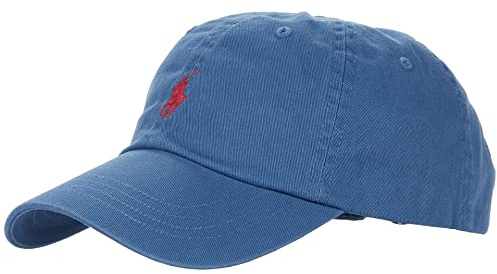 Polo RL Men's Distressed Pirate Polo Bear Cap Hat, Delta Blue, One size