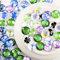 HERZWILD Mosaik Kuppel Glas cabochons 200PCS 12MM Gemischte Farbe klee Glaskuppel für Armband Anhänger Halskette Manschettenknöpfe Ringe Schmuckherstellung(B)