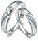 KnSam Damen Ring, Verlobungsring 750 Weißgold Ehering Echt Gold Klassische Einfachheit Eleganz 950 Platin Hochzeitringe Für Damen Mit Diamant Silber