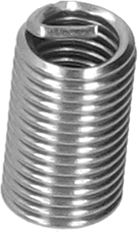 Insert de Réparation de Fil 100 PCS, Manchons de Filetage Métrique D'hélicoil M6 X 1, Gaines de Filetage en Acier Inoxydable de Différentes Longueurs à Choisir pour la Réparation de Filetage(18mm)