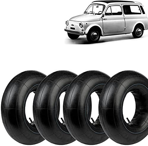 4 Luftkammern 125/135-12 Ventil aus Gummi TR13 kompatibel mit Motorradreifen Fiat 500 EPOCA 126 APE