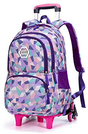 CONPHERON Rucksack mit Rollen für Kinder, Schultrolley Schultaschen Schulrucksack Trolley Kinderrucksack für Junge und Mädchens Klasse 3-12