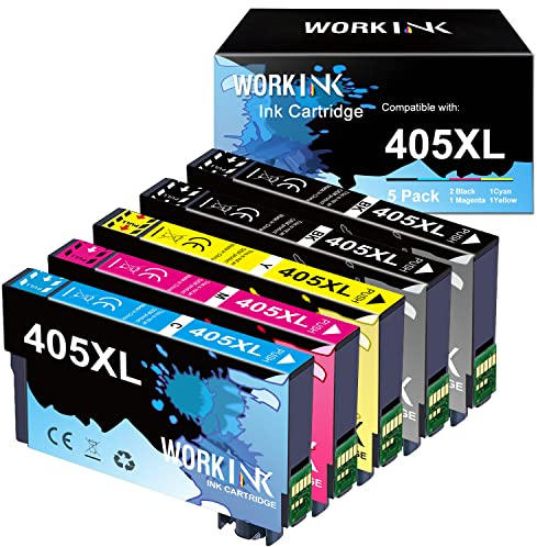 405XL Druckerpatronen Multipack für Epson 405 XL Druckerpatronen für Workforce Pro WF-4820 WF-3820 WF-4830 WF-7840 WF-7830 WF-3825 WF-4825 WF-7835 Drucker