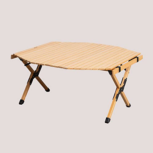 SKLUM Klappbarer Campingtisch aus Buchenholz (91x90 cm) Sahara Buchenholz