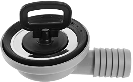 ECSiNG Raccord de Vidange en Acier Inoxydable 90° Tuyau de Vidange Évier Filtre Égouttoir avec Couvercle d'étanchéité pour Caravane Camping-Car Bateau