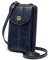 S-ZONE RFID Blocking 6.7 Inch Mobile Phone Purse Crossbody Bag Small PU Leather Cellphone Wallet Retro Hollow for Women Lady