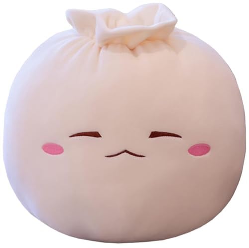 Yoholto Dumpling Plush Pillow, Stuffed Bun Plush, Funny Food Toy Gifts for Kids Adults(6.3 * 9.8 in)