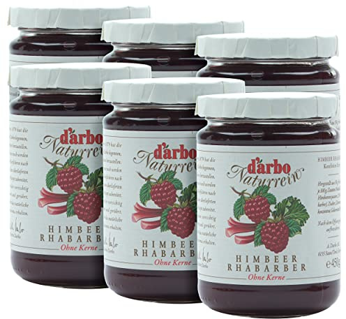 Food-United KONFITÜRE EXTRA Himbeere 6x 450g Glas von DARBO Naturrein raspberry fruit spread Himbeerkonfitüre passend für Torte Crepes Himbeerkuchen Füllungen Frühstück Gebäck (6)