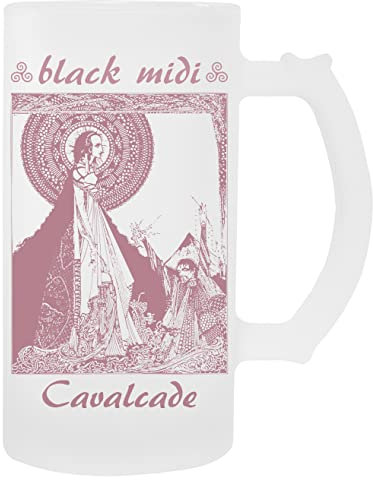 Kwantees Black Midi Cavalcade Taza De Cerveza De Vidrio Taza De Bebida Ecológica
