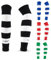 LION SPORTSWEAR Football Sock Sleeves To Accompany Grip Socks - Fits Over Calf/Shin Pads - Variety Of Colours To Match Your Team Kit (Black & White)