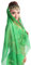Hotfiary Chiffon Bauchtanz Kopf Schleier für Frauen Mädchen Münzen Retro Kopfbedeckung Schal Kopfbedeckung Bauchtanz Kostüm Zubehör