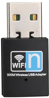 Adattatore USB WiFi da 300 Mbps, adattatore per scheda di rete LAN wireless USB 2.0 dongle per desktop laptop PC Windows 10 8 7 XP MAC OS (Plug-and-Play per Windows10)