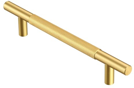 AITITAN 10 Pack Gold Cupboard Handles - 96mm Hole Spacing (150mm Length) Kitchen Cupboard Handles Gold Wardrobe Handles and Gold Door Handles