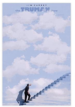 EMIGOS Exklusive Kunst, High Score Film The Truman Show, Poster, 11 Leinwand-Poster, Wandkunst, Dekordruck, Bild Gemälde für Wohnzimmer, Schlafzimmer, Dekoration, ungerahmt, 30 x 45 cm