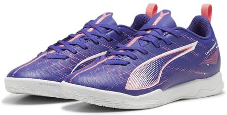 PUMA Unisex Youth Ultra 5 Play IT JR Soccer Shoe, Lapis Lazuli-PUMA White-Sunset Glow, 37 EU