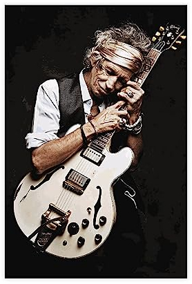 GUyfam Rock-Gitarrist Keith Richards Poster (2) Leinwand Poster Wandkunst Dekor Druck Bild Gemälde für Wohnzimmer Schlafzimmer Dekoration 50 x 75 cm