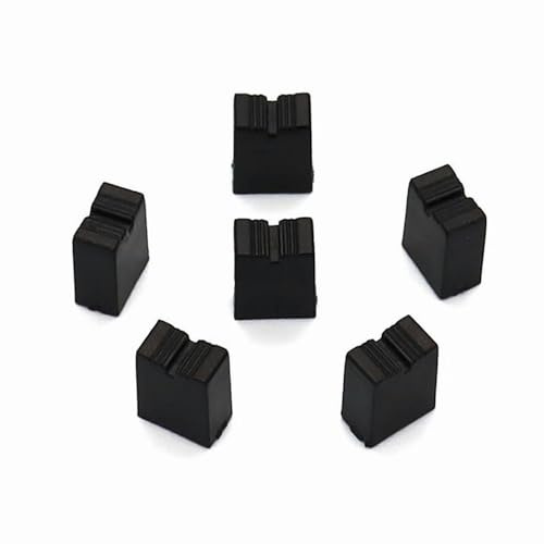 ezqnirk 10pcs Equalizer Drückschlüsselkappe Fader-Kappe Schieber Potentiometer Pusher Cap Knopf Innenloch 4mm,Black