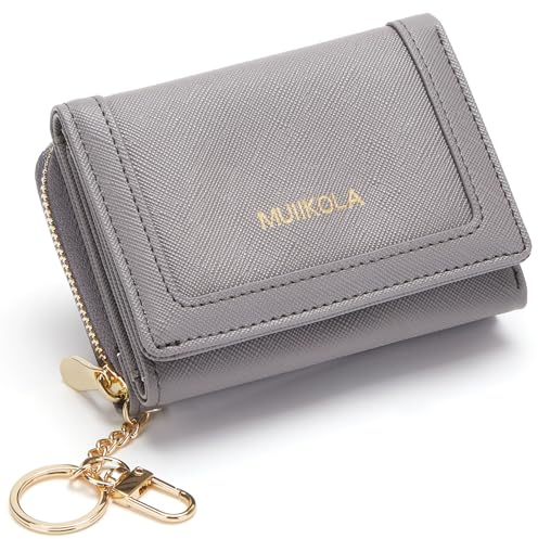 MUIIKOLA Mini Geldbörse Damen klein,Geldbeutel Große Kapazität kleines Portemonnaie Damen,Viele Fächer Elegante und Süße Klein Damen Geldbeutel mit 7 Kartenfächern und 1 ID Fenster