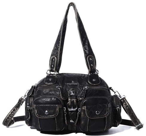 Angel Kiss Hobo Crossbody-Tasche für Damen, Schultertasche, mehrere Taschen, weich, Hobo-Geldbörsen, abnehmbarer Riemen, Leder-Handtaschen, 145 Bronze