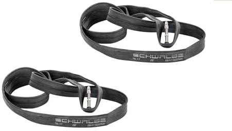 2er Set Schwalbe Fahrrad Schlauch 26 27,5-28 - 29 Zoll, Auto-Ventil AV, Fahrrad-Ventil DV, Sclaverand-Ventil SV (Schlauch #17 28/47-622/635 DV40)