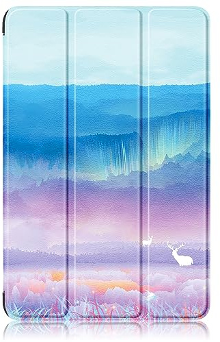 Yiernuo Custodia per Samsung Galaxy Tab A9 Plus/Tab A9 + 11 Pollici Tablet SM-X210/X216/X218,Ultra Sottile Cover con Funzione Supporto e Auto Sveglia/Sonno,MCervo