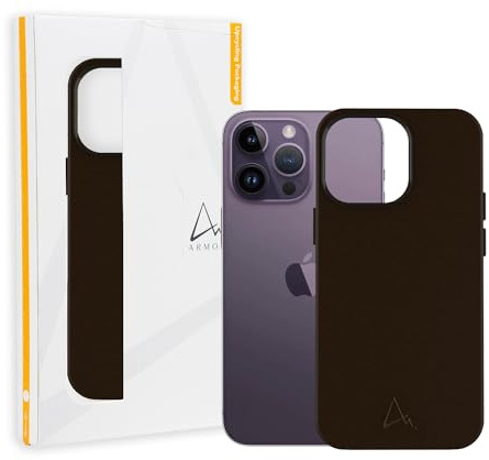 ARMOR Leder Magnetische Hülle für iPhone 14 Pro Bourbon Braun