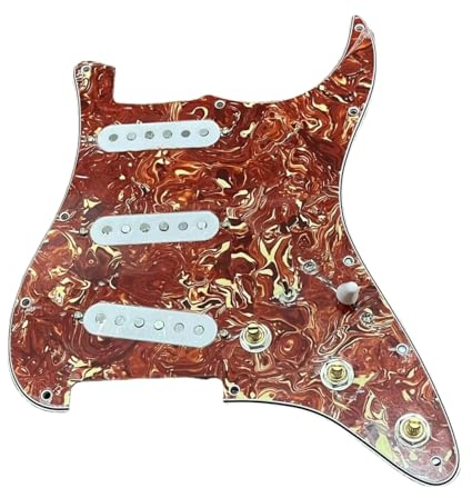 SSS Prewired Loaded Pickguard Set 5-way Multi-Switch Ainico 5 SSL1 Pickups Scratchplate for Fender ST E-Gitarre