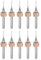 sourcing map 10pcs End Mill Bits 0.8mm Solid Carbide CNC Router Bits Engraving Cutter Tools for PCB Circuit Board Milling Machine Wood Carving, 1/8 Straight Shank