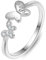 KristLand Schmetterling Ring Sterling Silber Verstellbare Offene Ring mit Cubic Zirkonia Silber Frauen Ring Schmuck Geschenk für Damen Mädchen