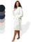 SIEGENTHAL® Damen Bademantel Waffelpique 100% Baumwolle mit Schalkragen Leicht Morgenmantel - Mint L - XL