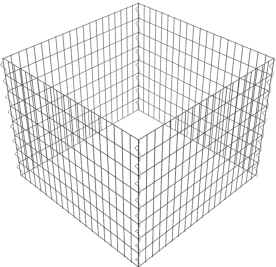 Metall Komposter, 800 L, 100 x 100 x 80 cm, verzinkt, mit Spiralsystem, für Rasenschnitt, Biomüll, Garten