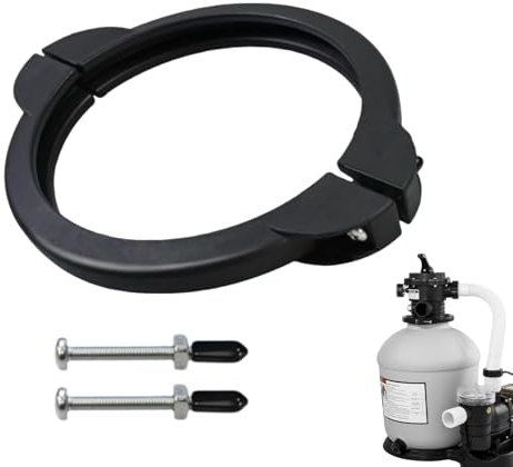 WJnflQN Sandfilter Pumpenklemme Ersatz - Flansch Ventilklemme Ersatz mit Schrauben - Pool Clamp Collar Ring Ersatzteil für 12 und 14 Zoll